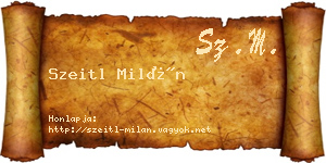 Szeitl Milán névjegykártya
